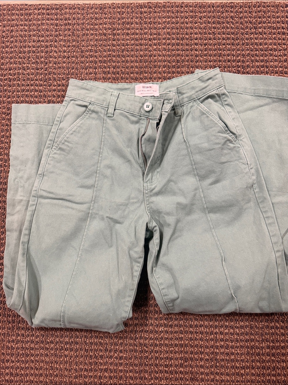 Cotton On Women's Straight Leg Pants in Sage